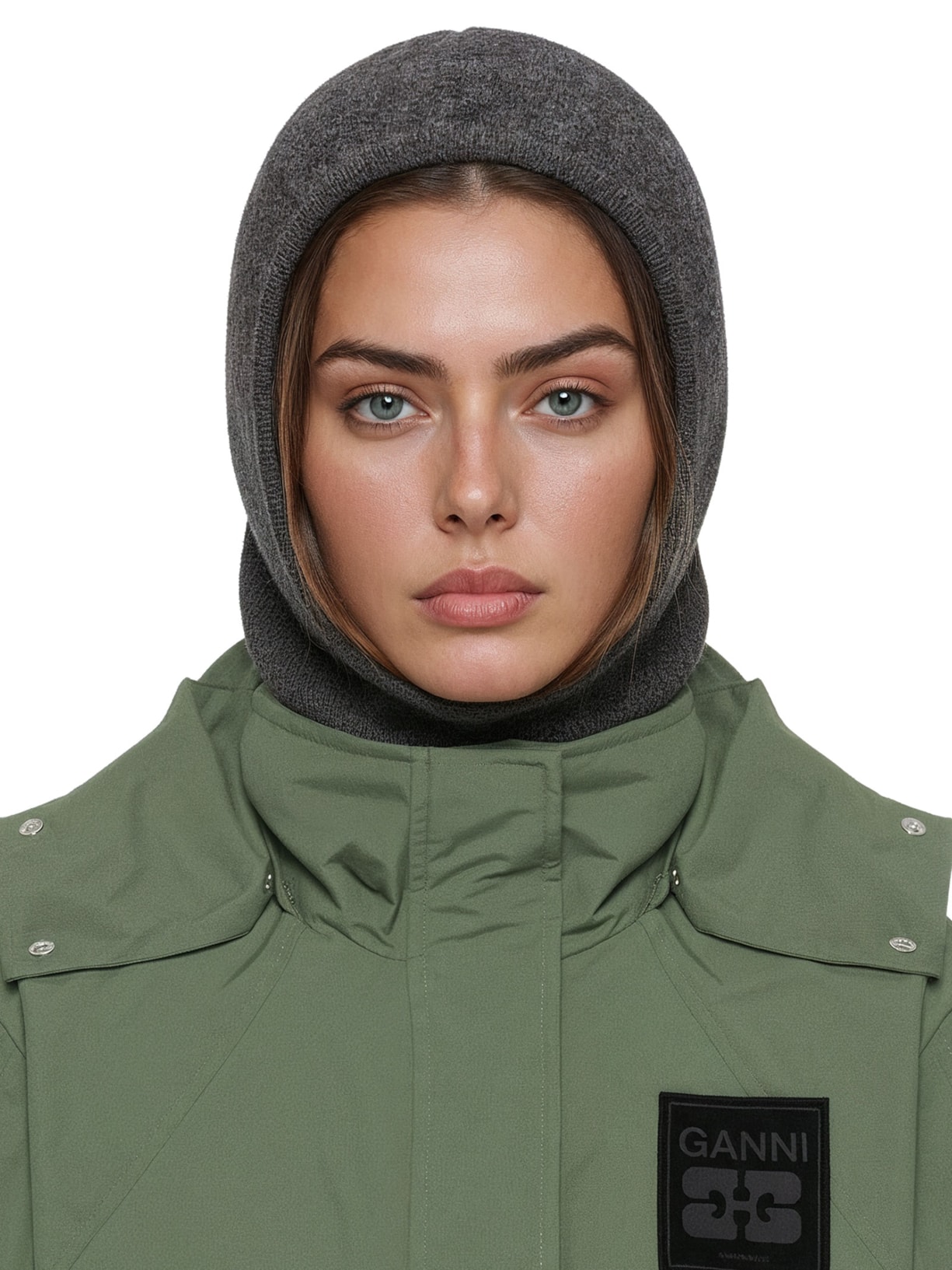 Balaclava Feminina Lã Iaque Mix Preto Ganni