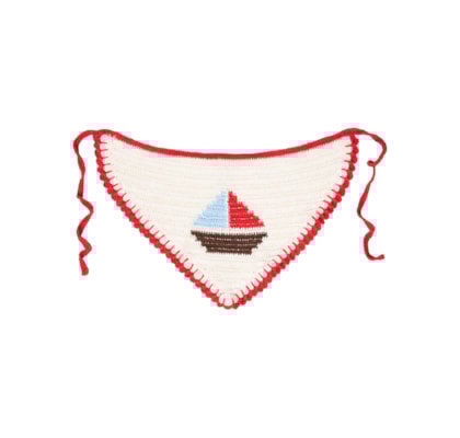 Bandana Feminina Crochê Barco - Off White