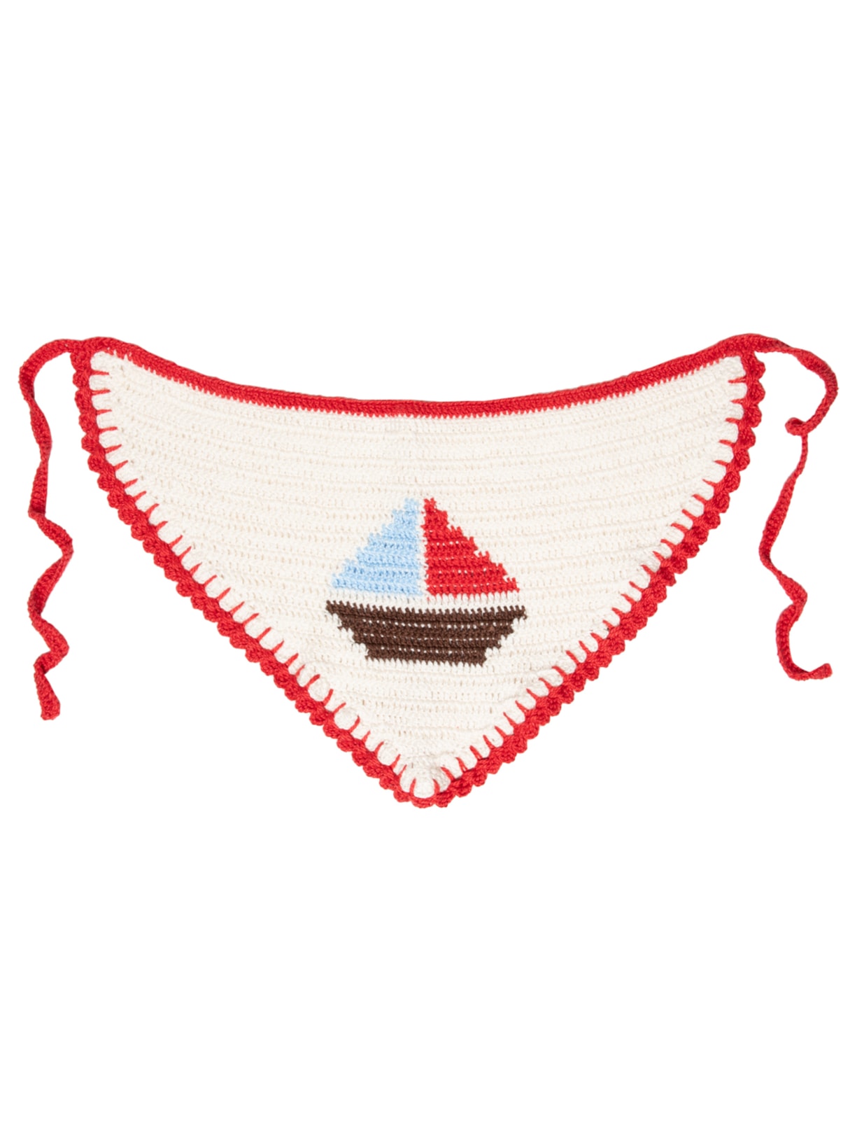 Bandana Feminina Crochê Barco - Off White