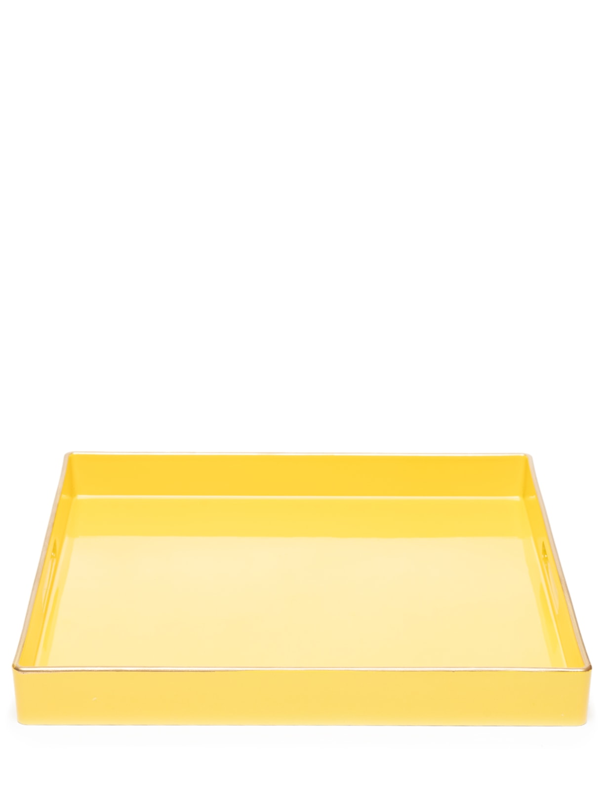 Bandeja Aubonne Com Borda Dourada - Amarelo