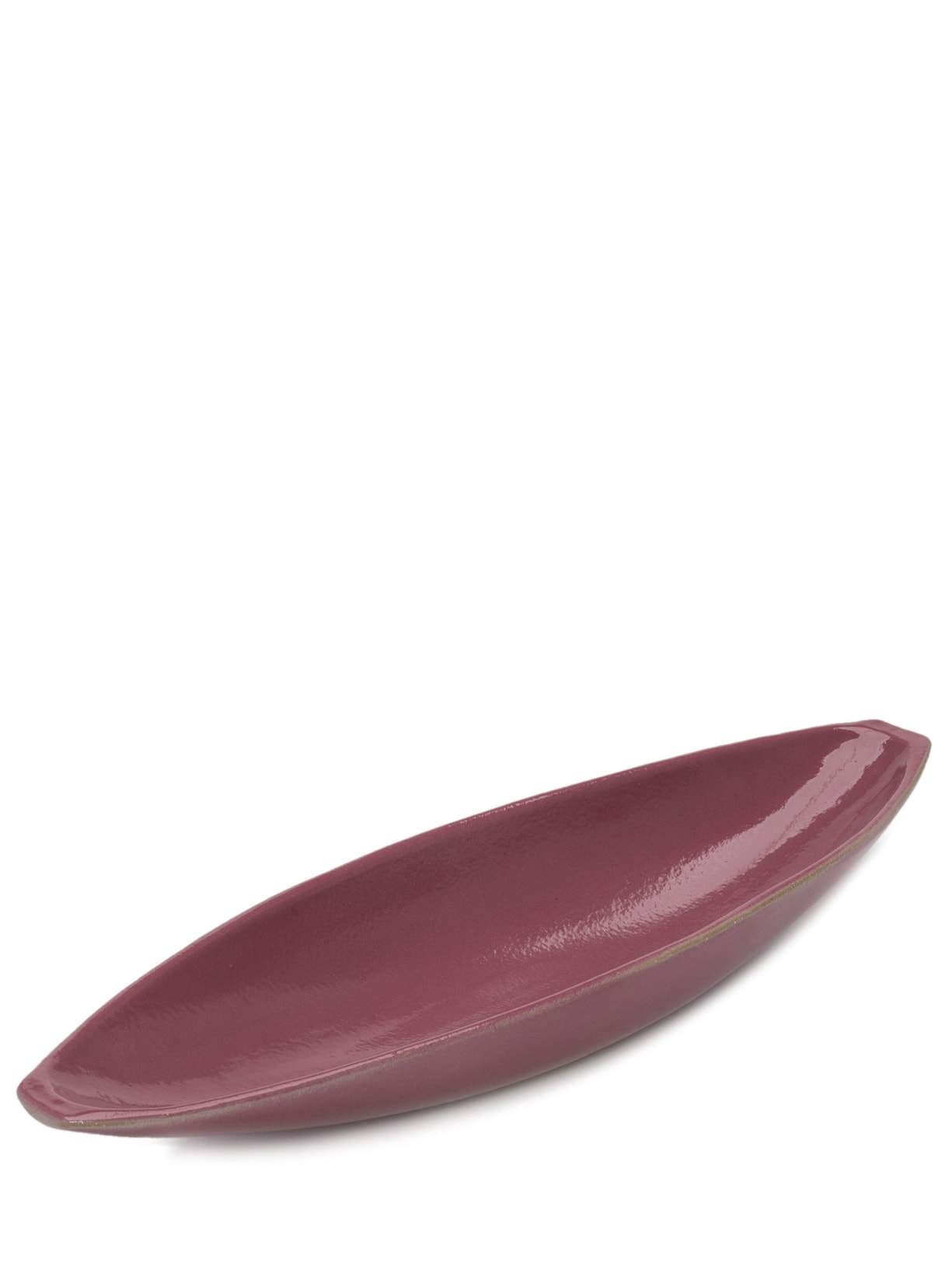 Bandeja Canoa Em Cerâmica - Roxo