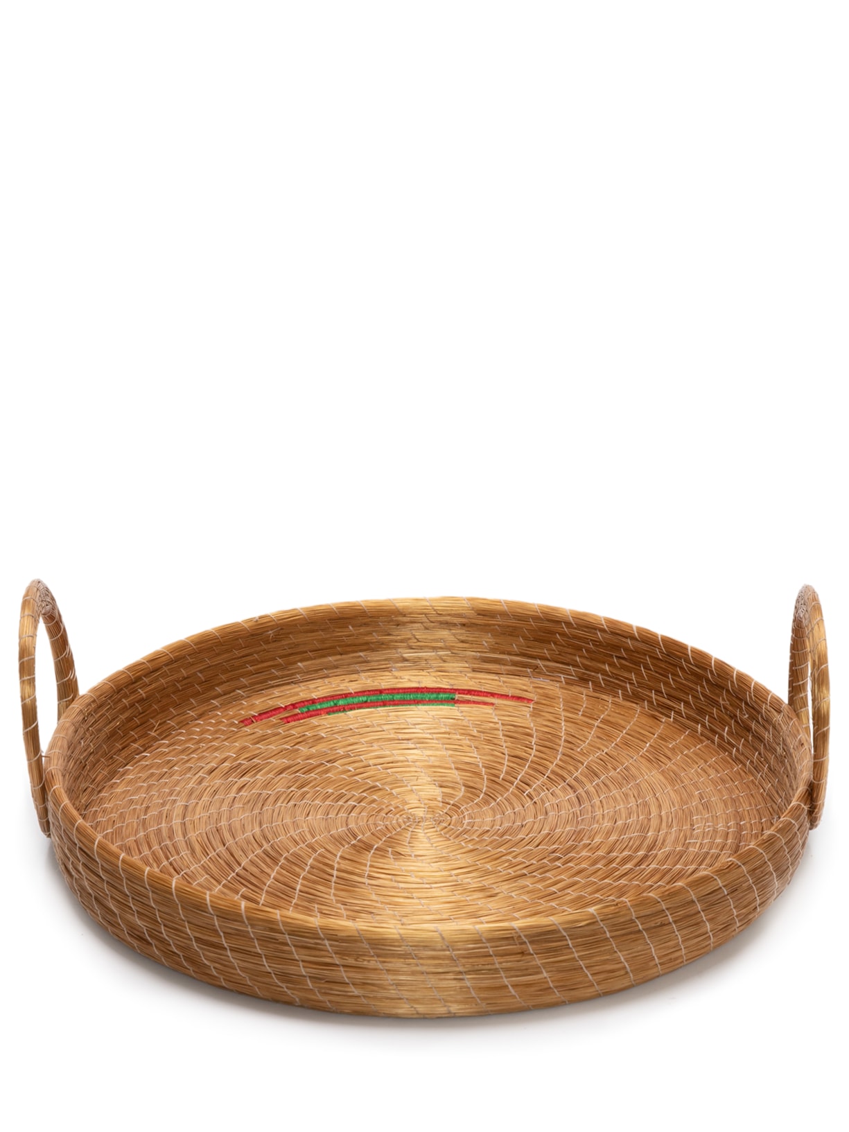 Bandeja Corda Colorida Com 2 Alças - Bege