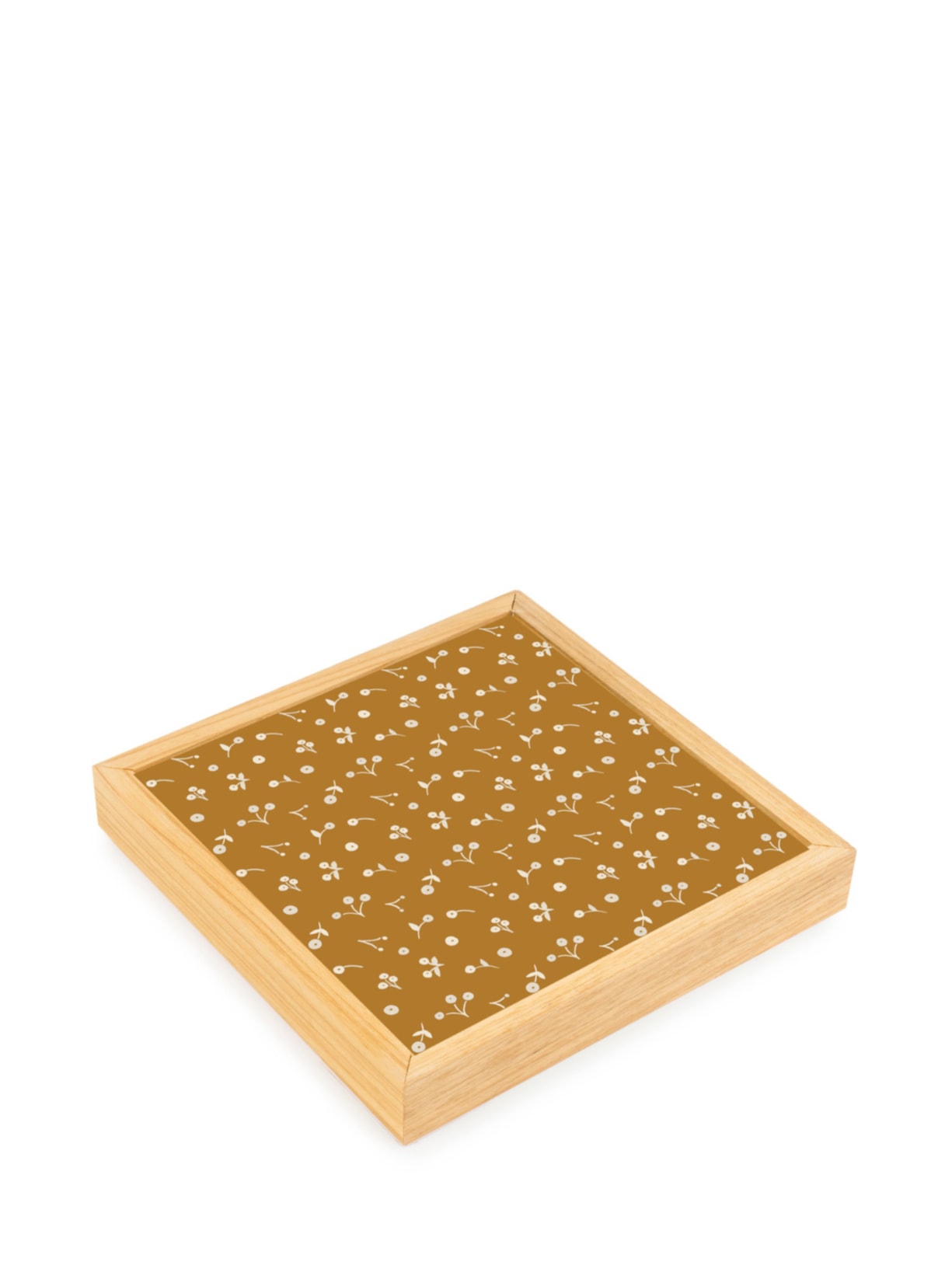 Bandeja De Azulejo Mini Flor Âmbar - Amarelo