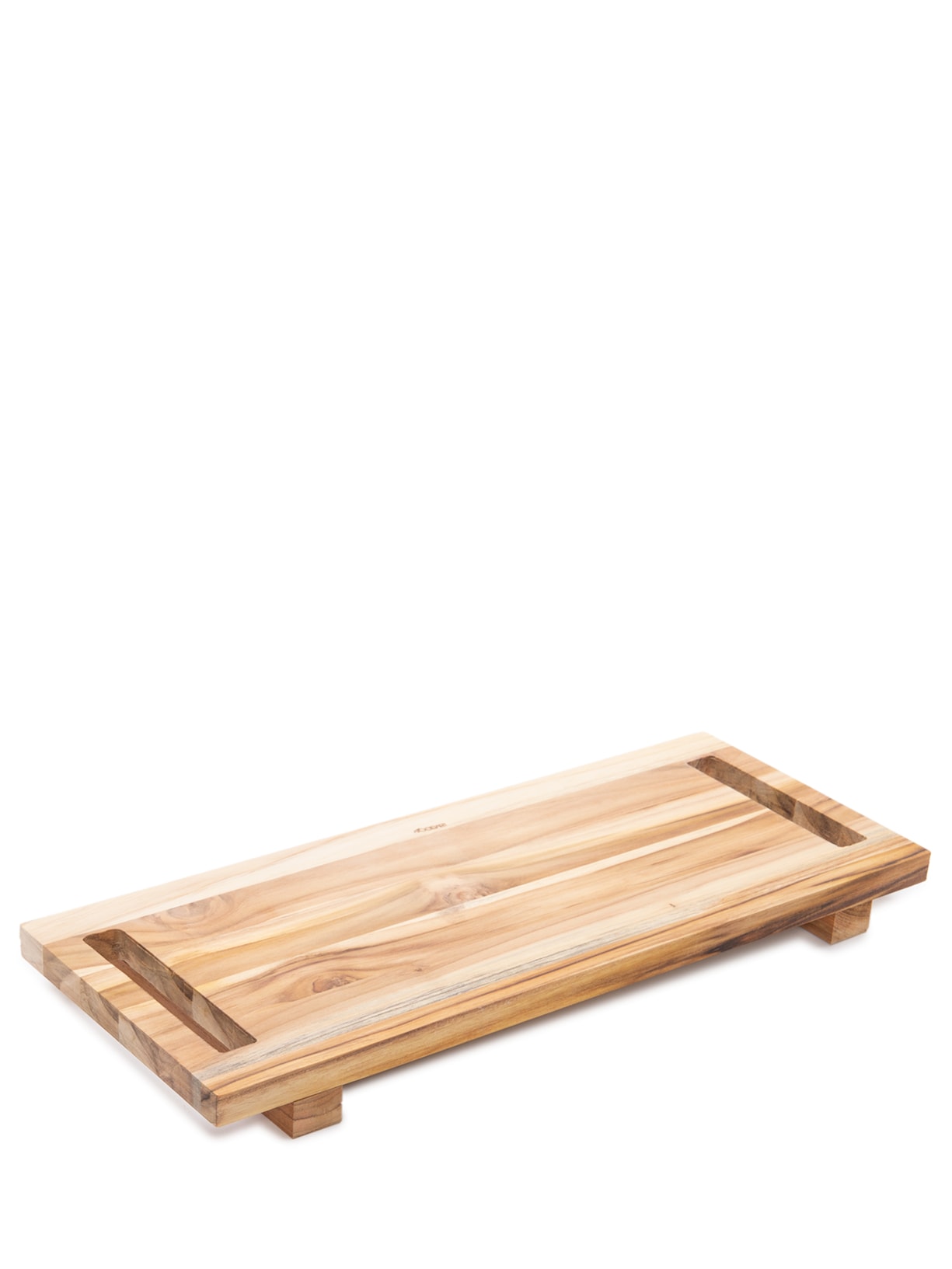 Bandeja De Madeira Teca - Bege