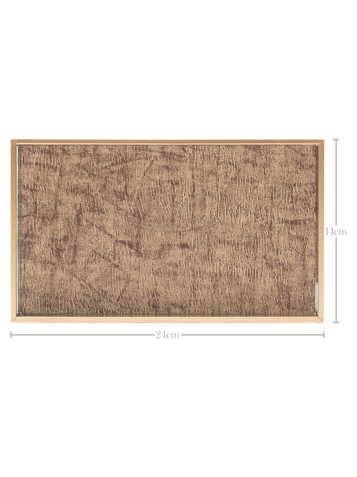 Bandeja De Metal E Vidro Dourado '2Home