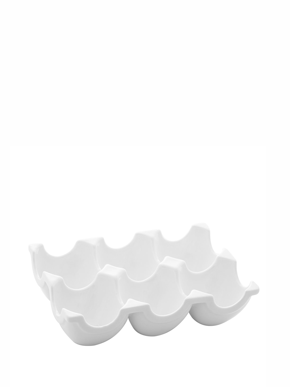 Bandeja Para 6 Ovos de Porcelana New Bone Montana - Branco