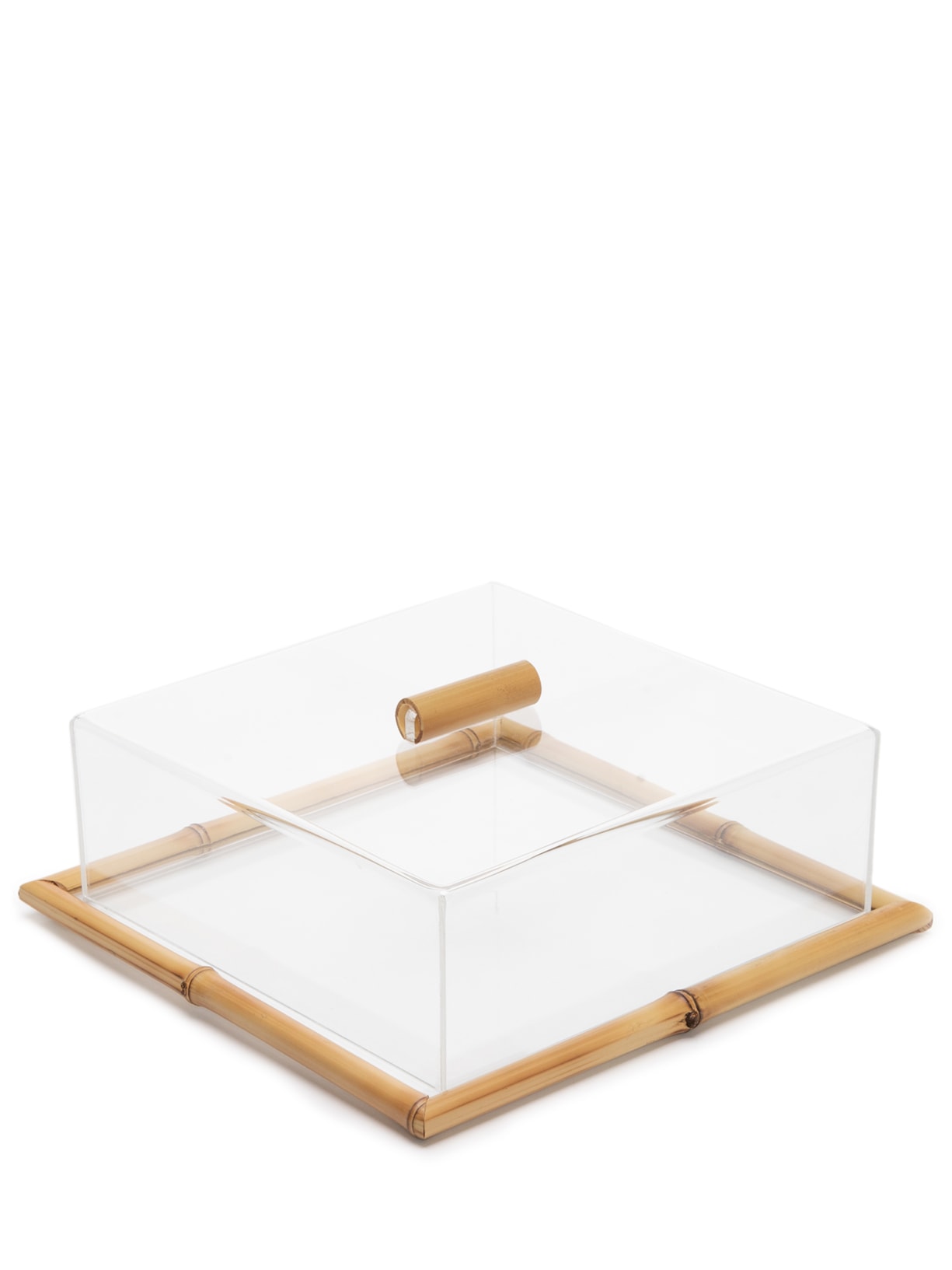 Bandeja Queijos E Frutas Em Bambu - Bege