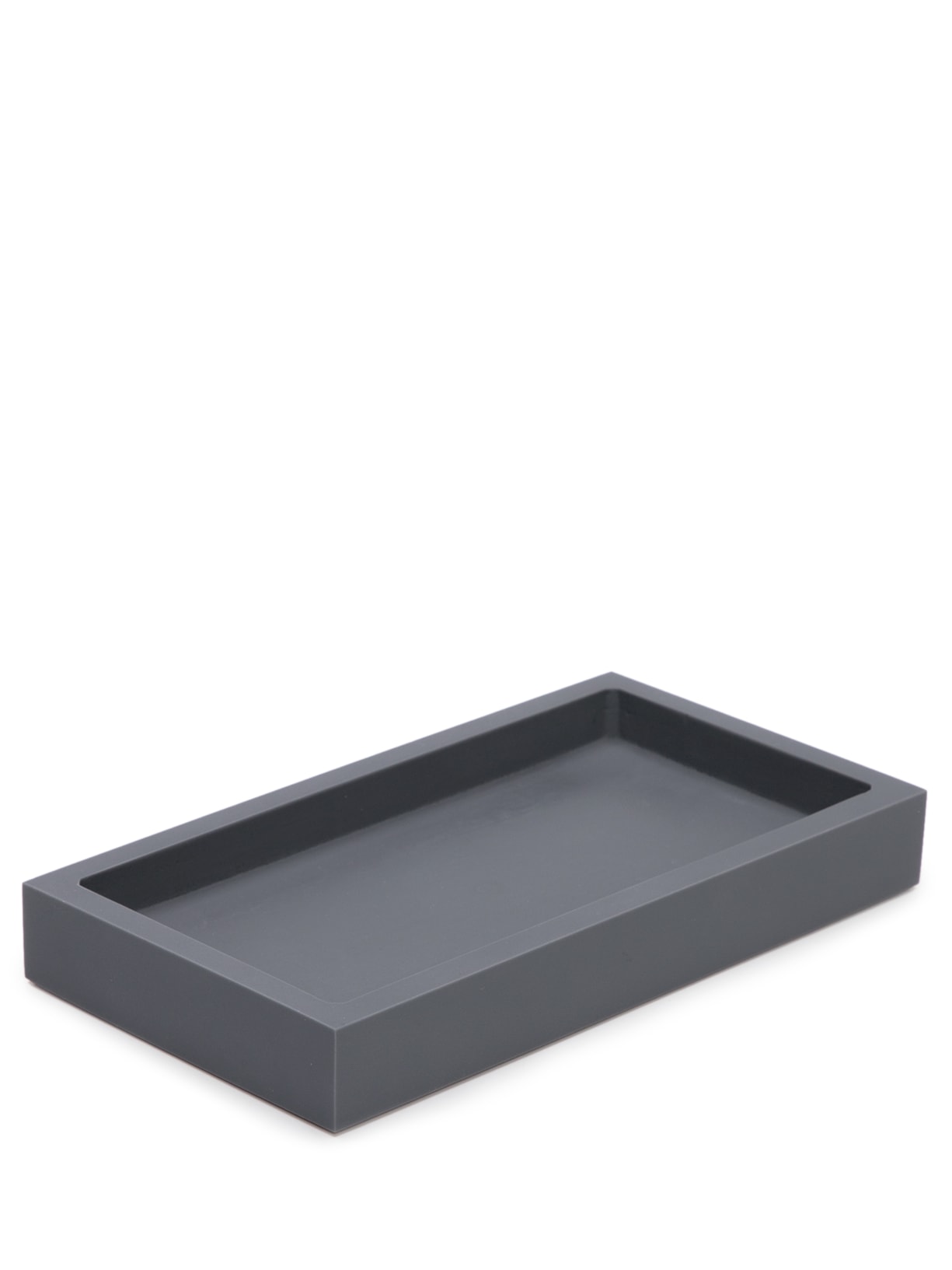 Bandeja Retangular Borda Baixa Lavabo 1 Peça - Cinza
