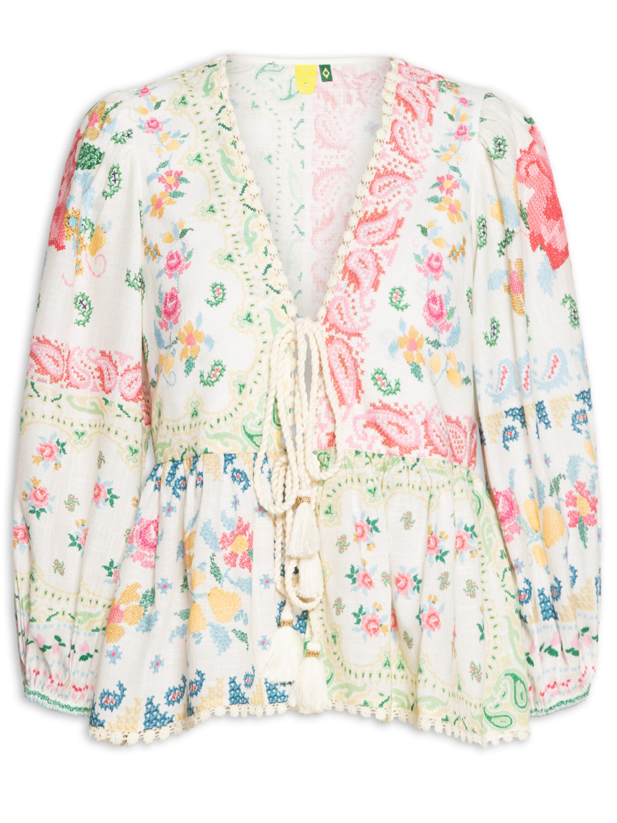 Bata Amarrão Borda Bandana - Off White