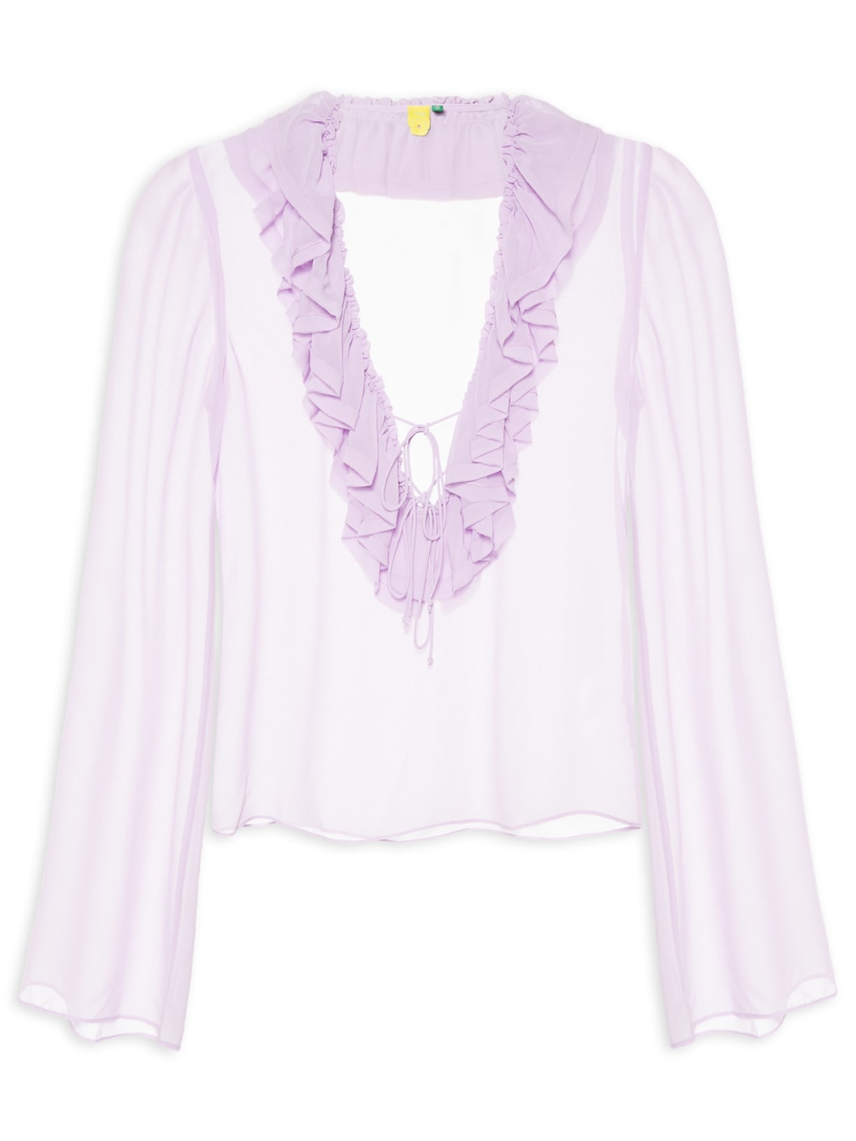 Bata Babado Mangas - Rosa