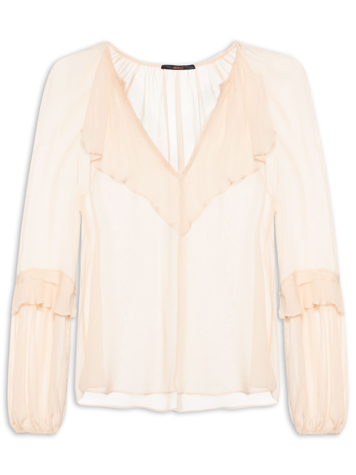 Bata Babado Raglan – Bege Animale