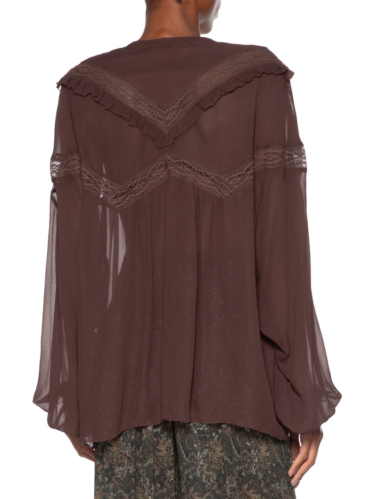 Bata com Volumes e Entremeio Marrom Animale