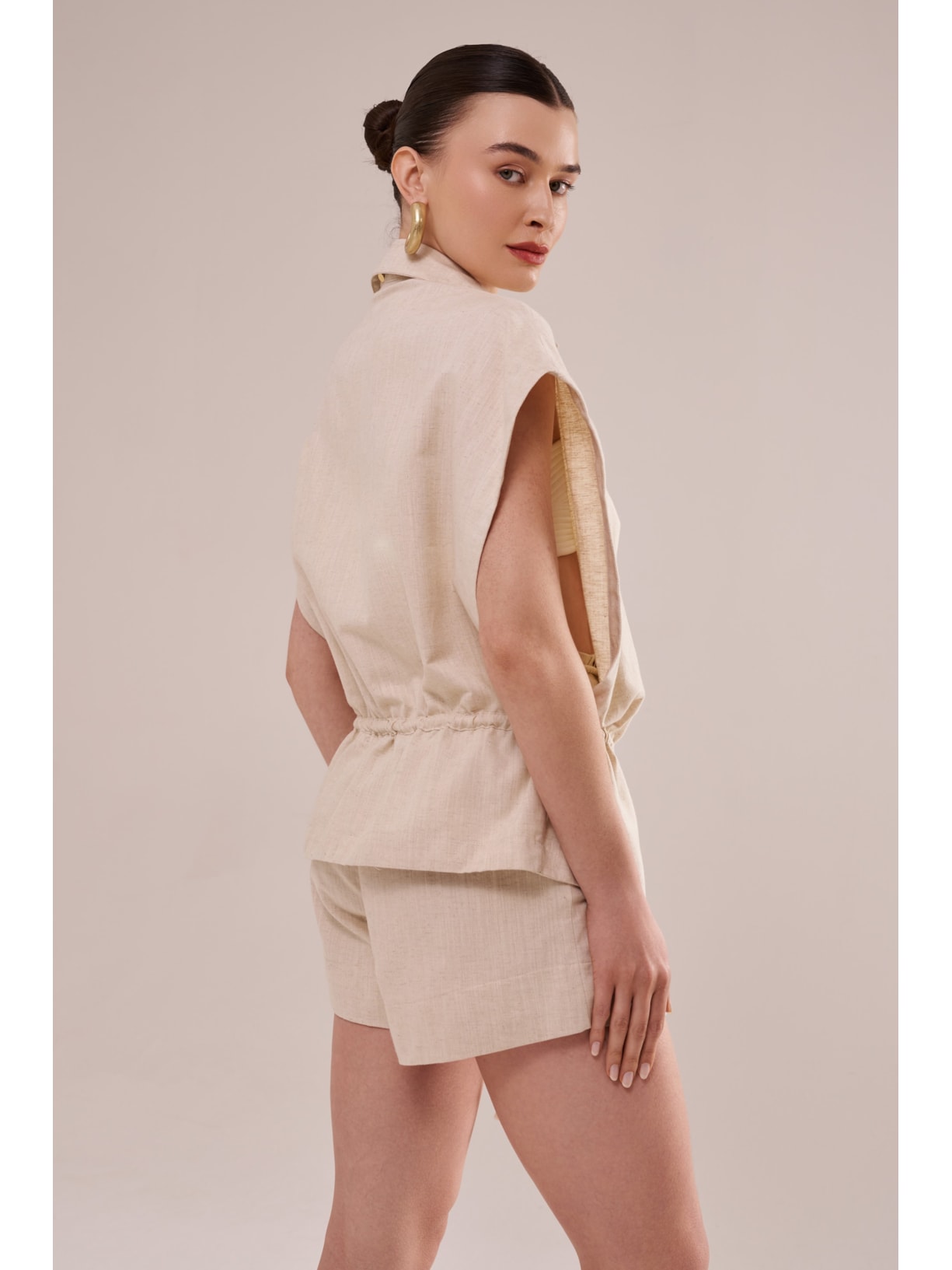 bata em linho com algodão cordel Suntime