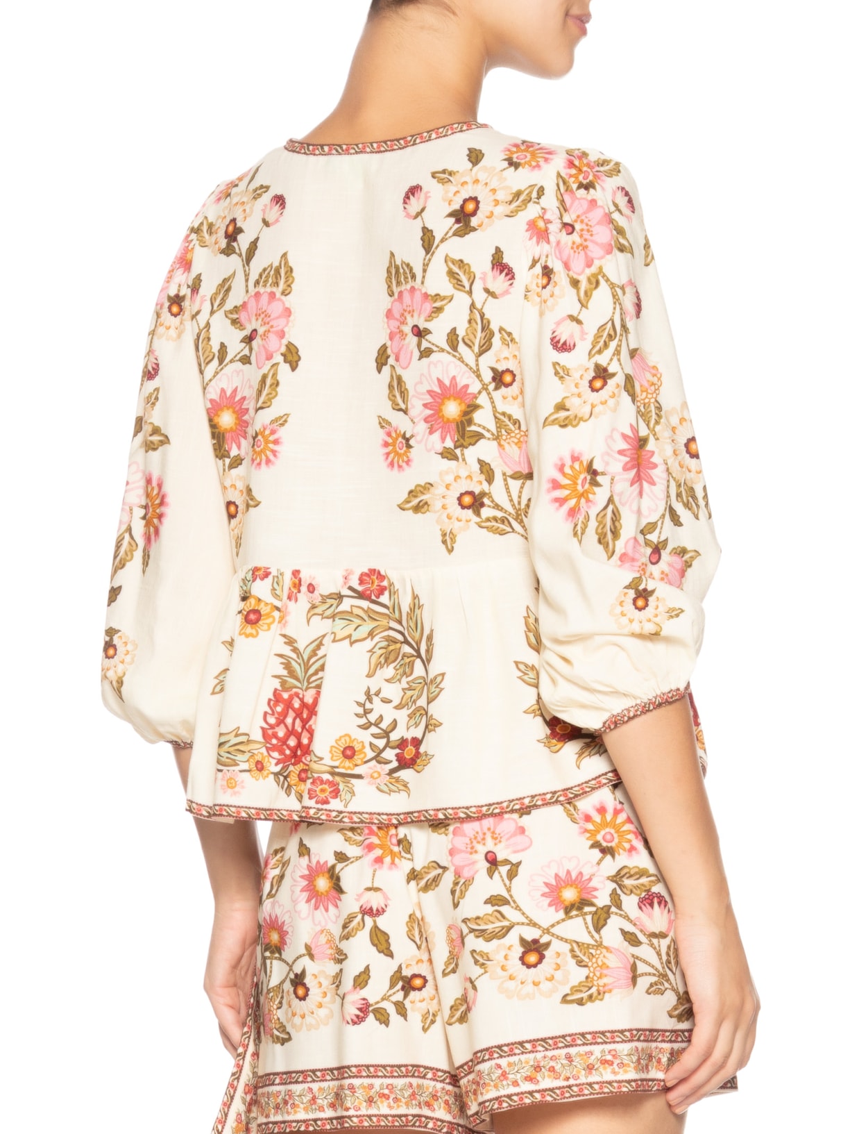 Bata Feminina Amarração Natureza Romântica Bege Farm