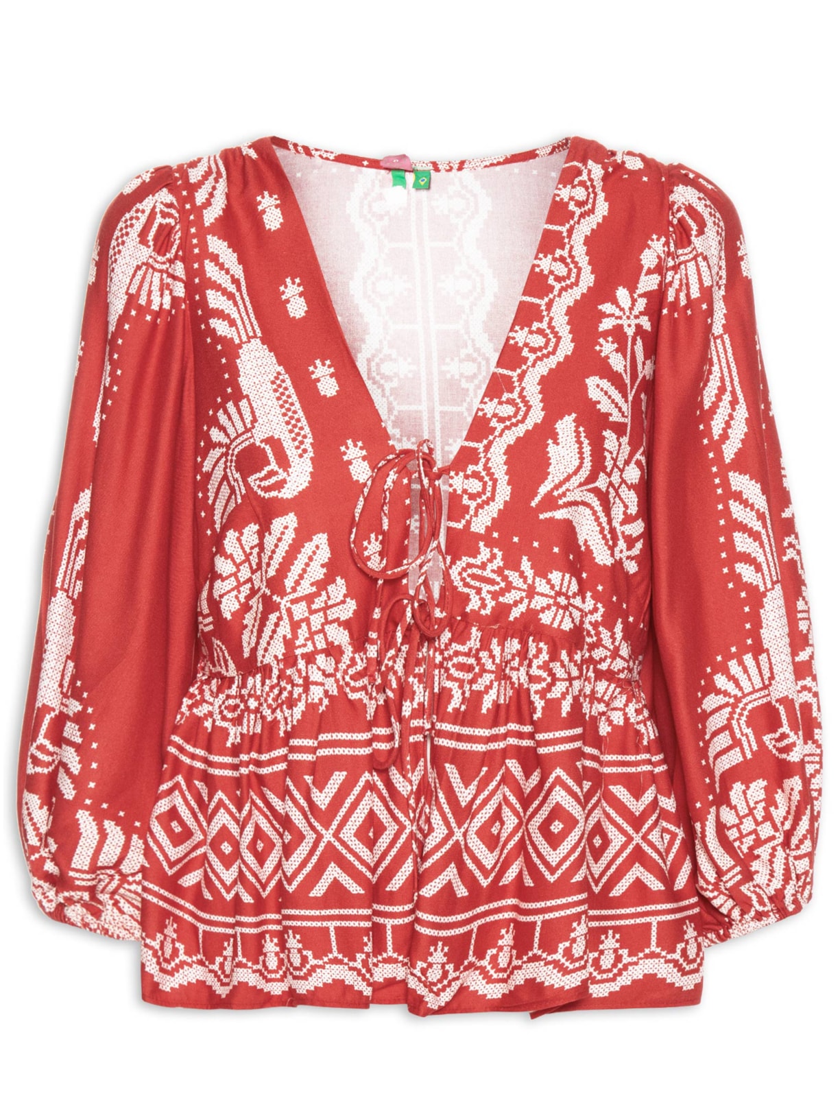 Bata Feminina Amarração Relicário Tropical - Vermelho