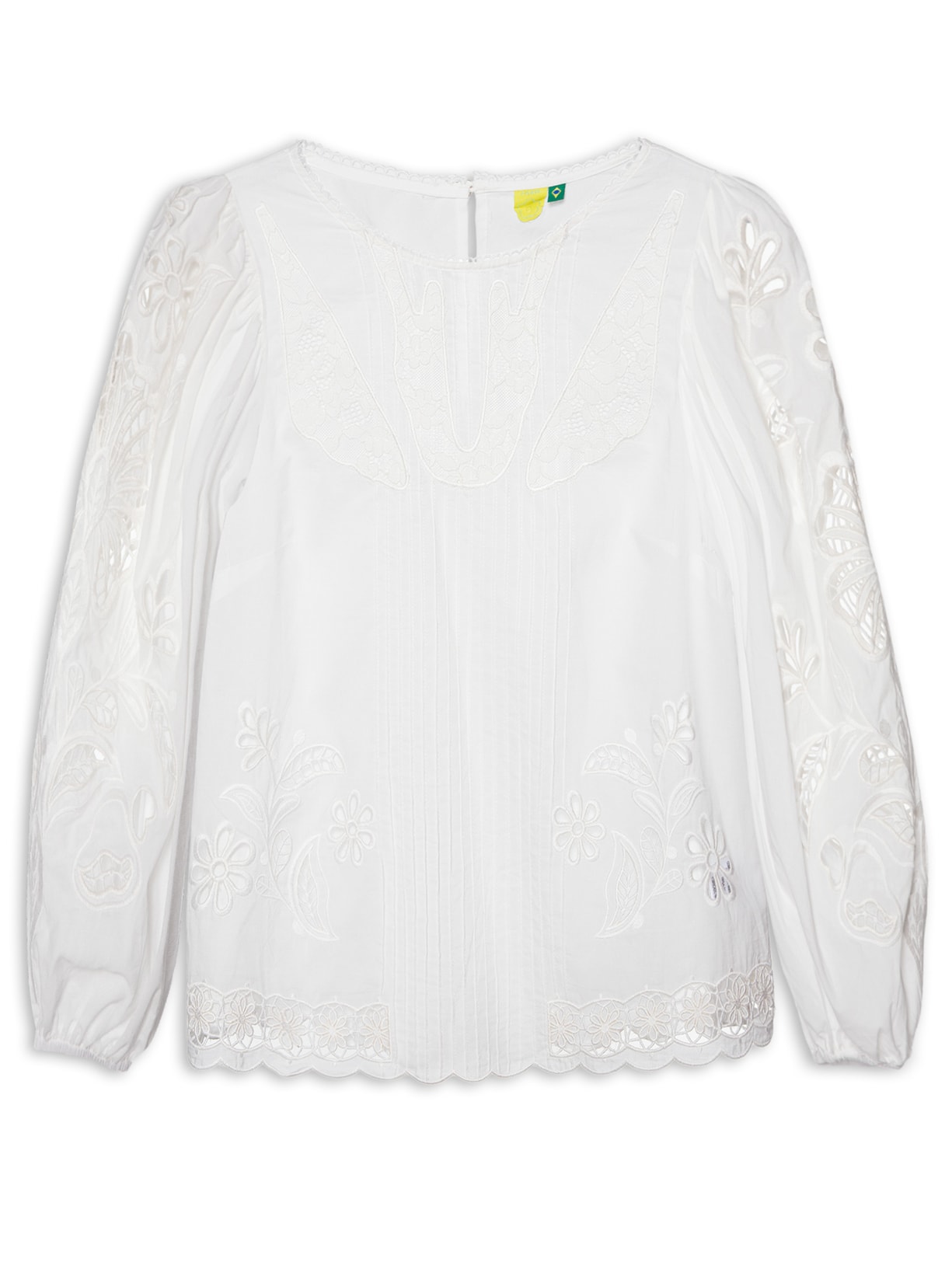 Bata Feminina Artesanal Renda - Branco