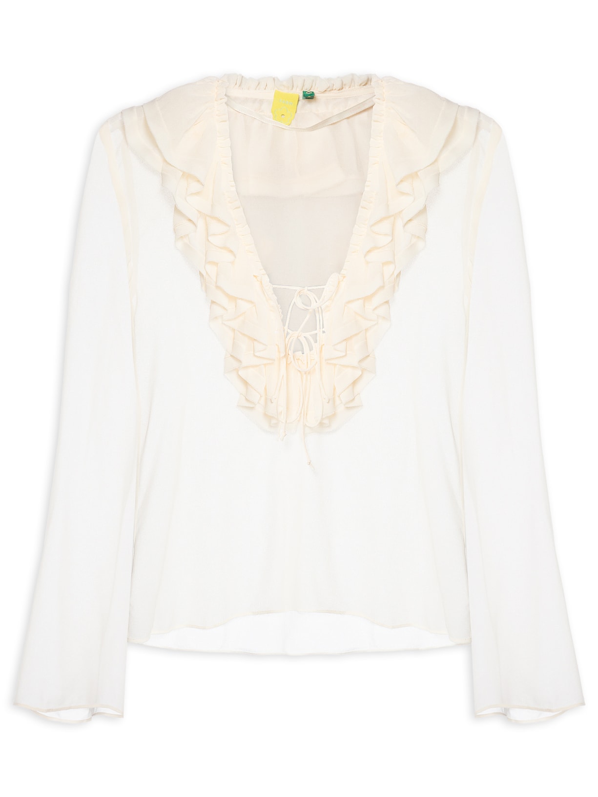 Bata Feminina Babado Tule - Amarelo