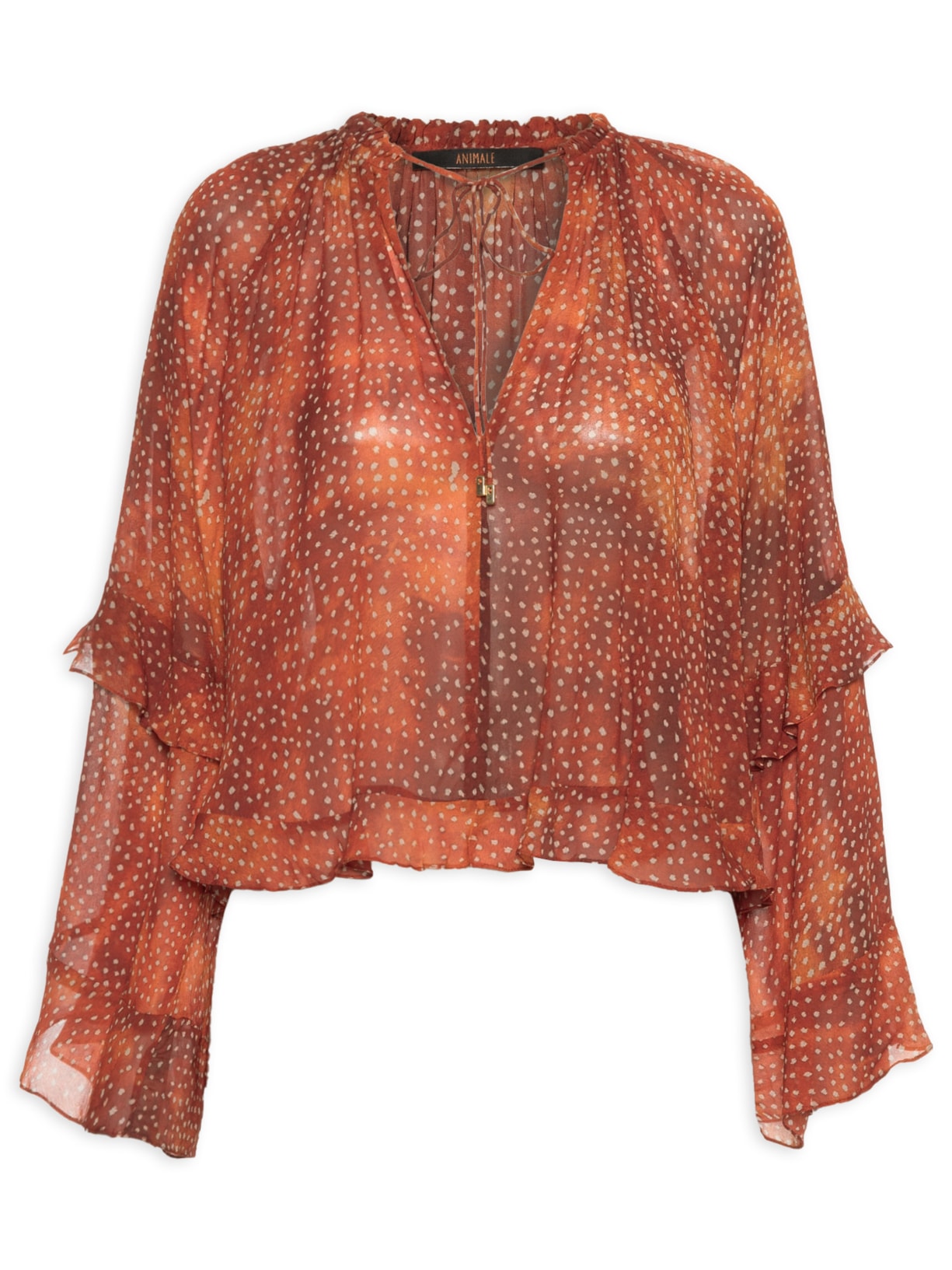 Bata Feminina Babados Talita - Laranja