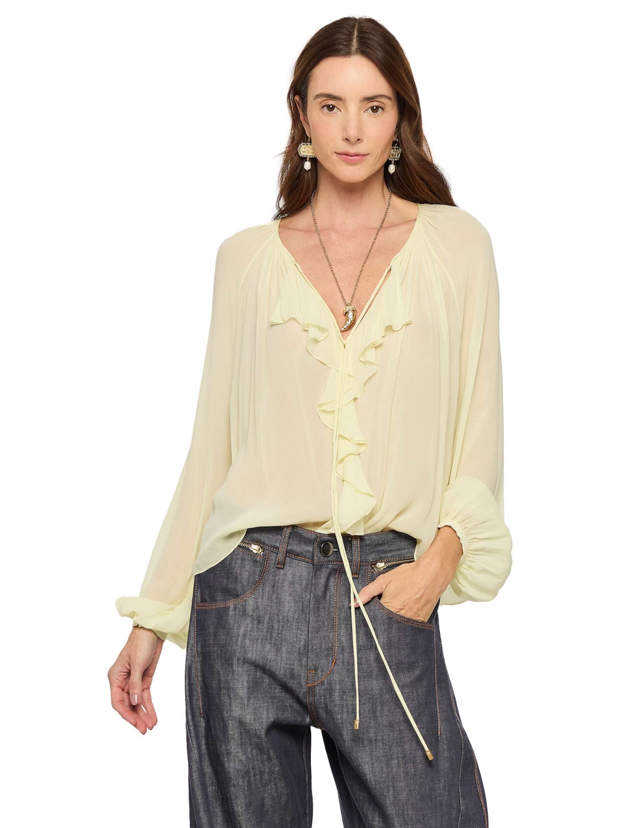 Bata Feminina Boho Campo Amarelo Animale