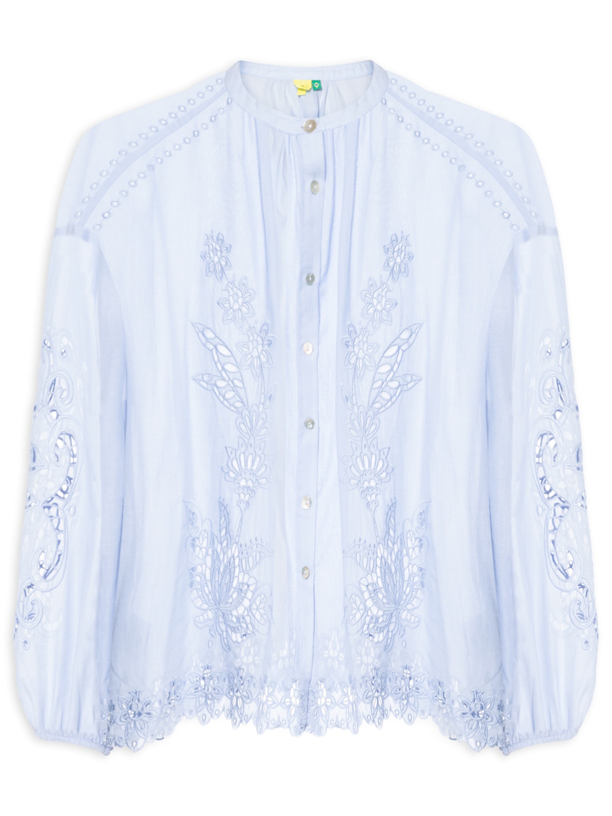 Bata Feminina Bordada Richelieu - Azul