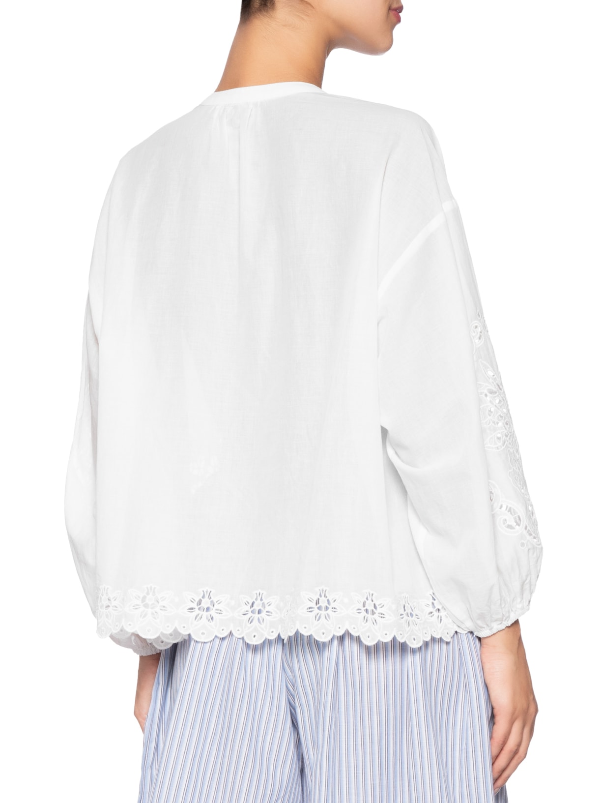 Bata Feminina Bordada Richelieu Branco Farm