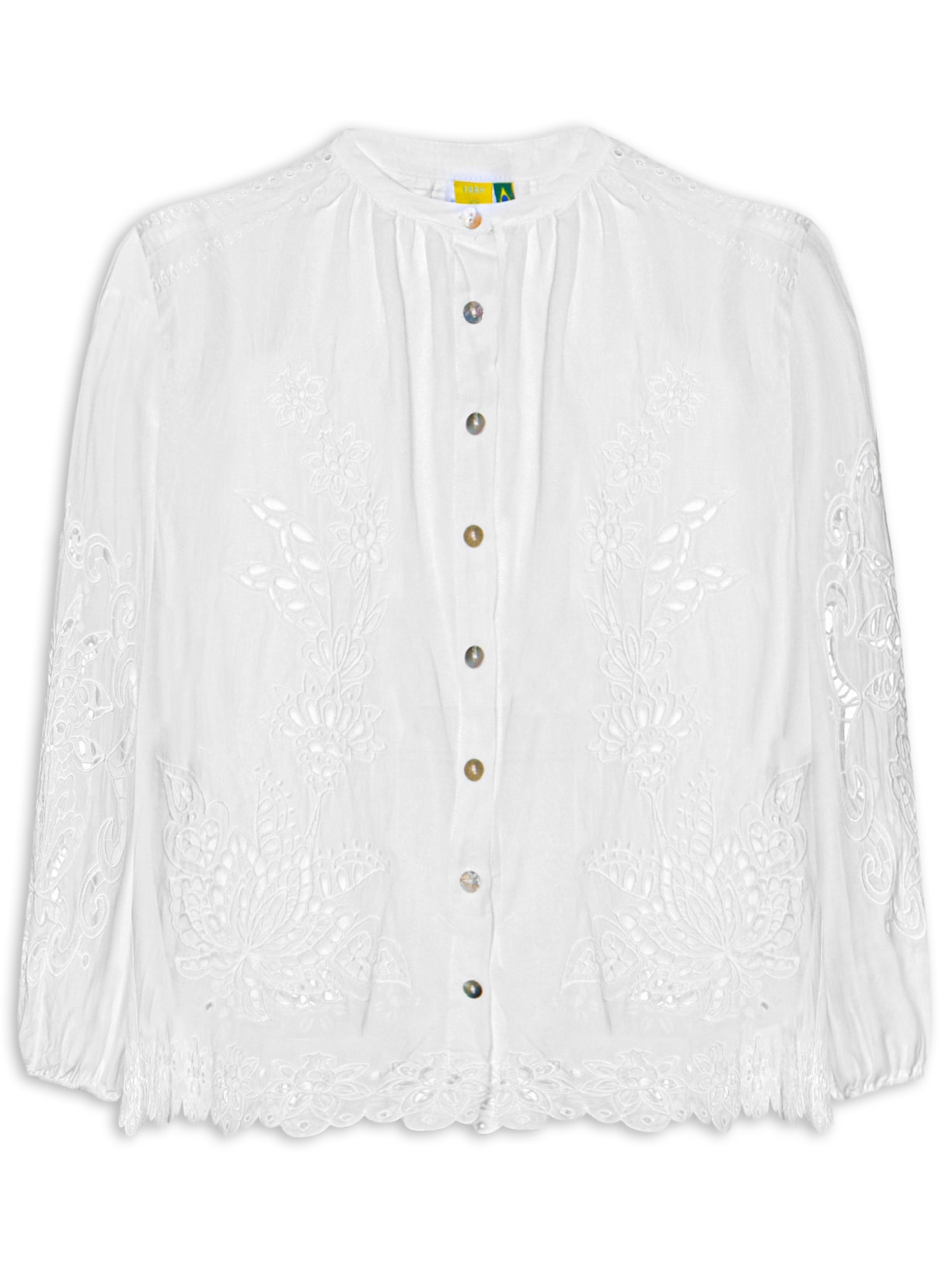 Bata Feminina Bordada Richelieu - Branco