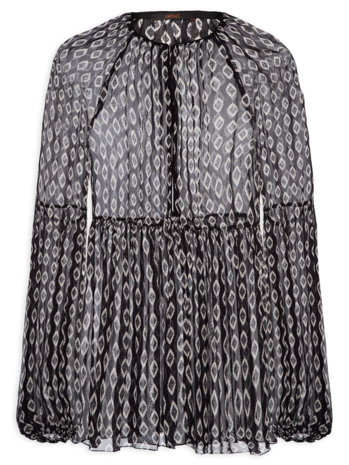 Bata Feminina Botões Pin - Preto