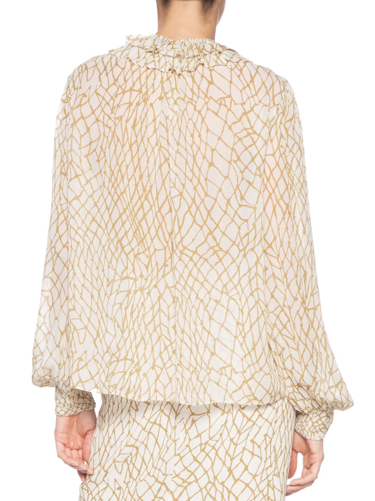 Bata Feminina Com Gola Babado Bege Animale