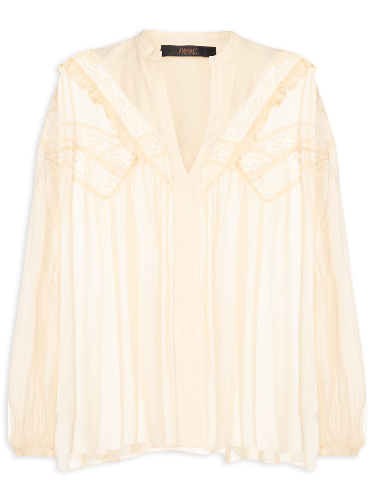 Bata Feminina Com Volume E Entremeios - Bege