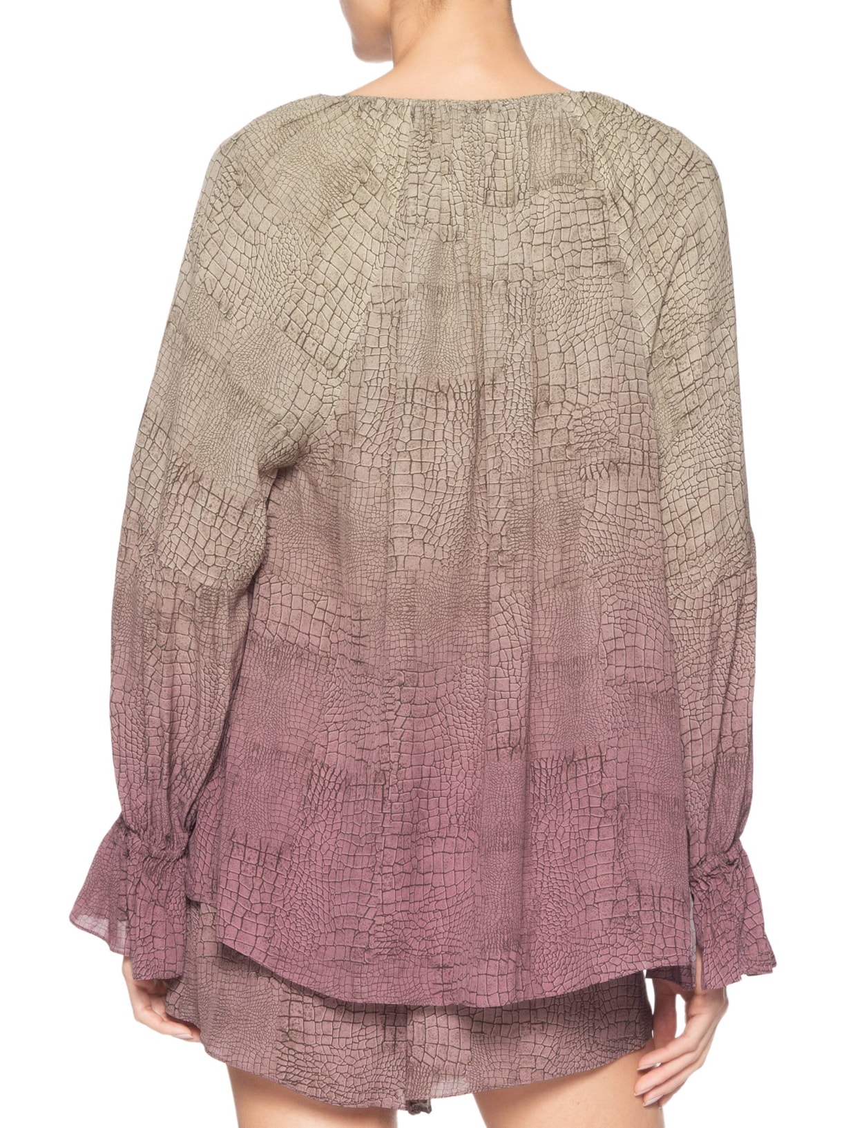 Bata Feminina Croco Bege Animale