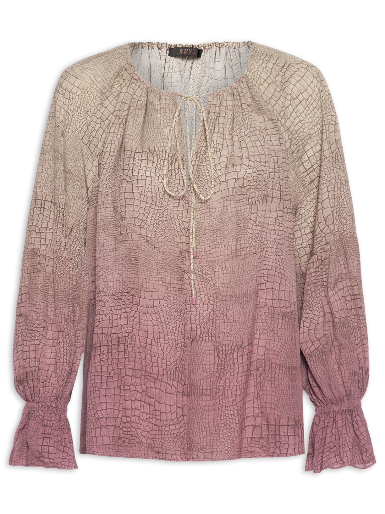 Bata Feminina Croco Bege Animale