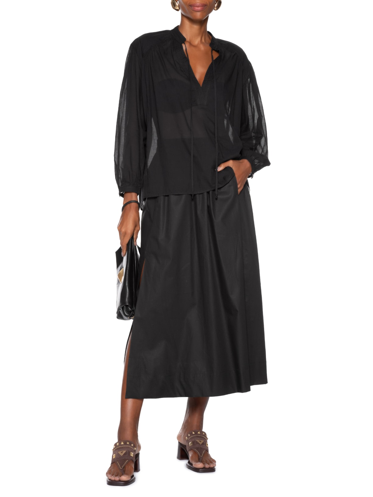 Bata Feminina De Voil Detalhe Pesponto Preto Animale