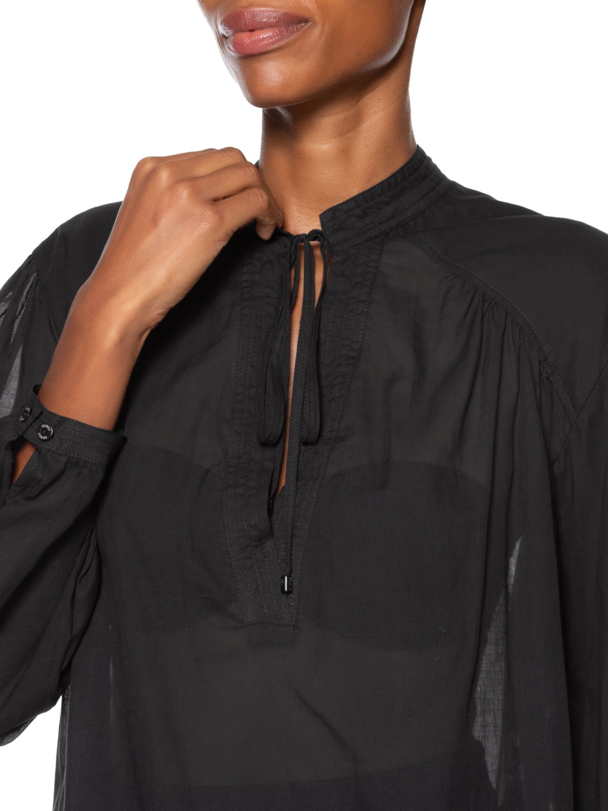 Bata Feminina De Voil Detalhe Pesponto Preto Animale