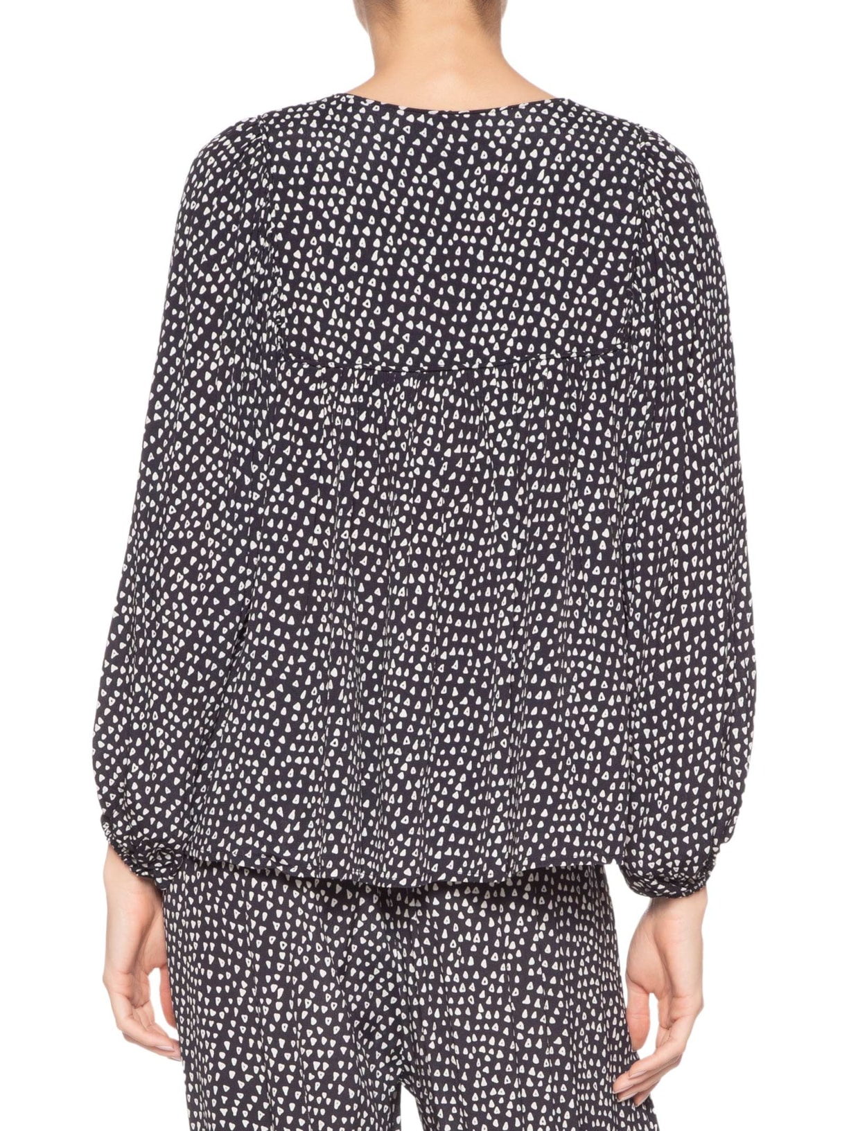 Bata Feminina Decote Argola Textura Palheta Preto Animale