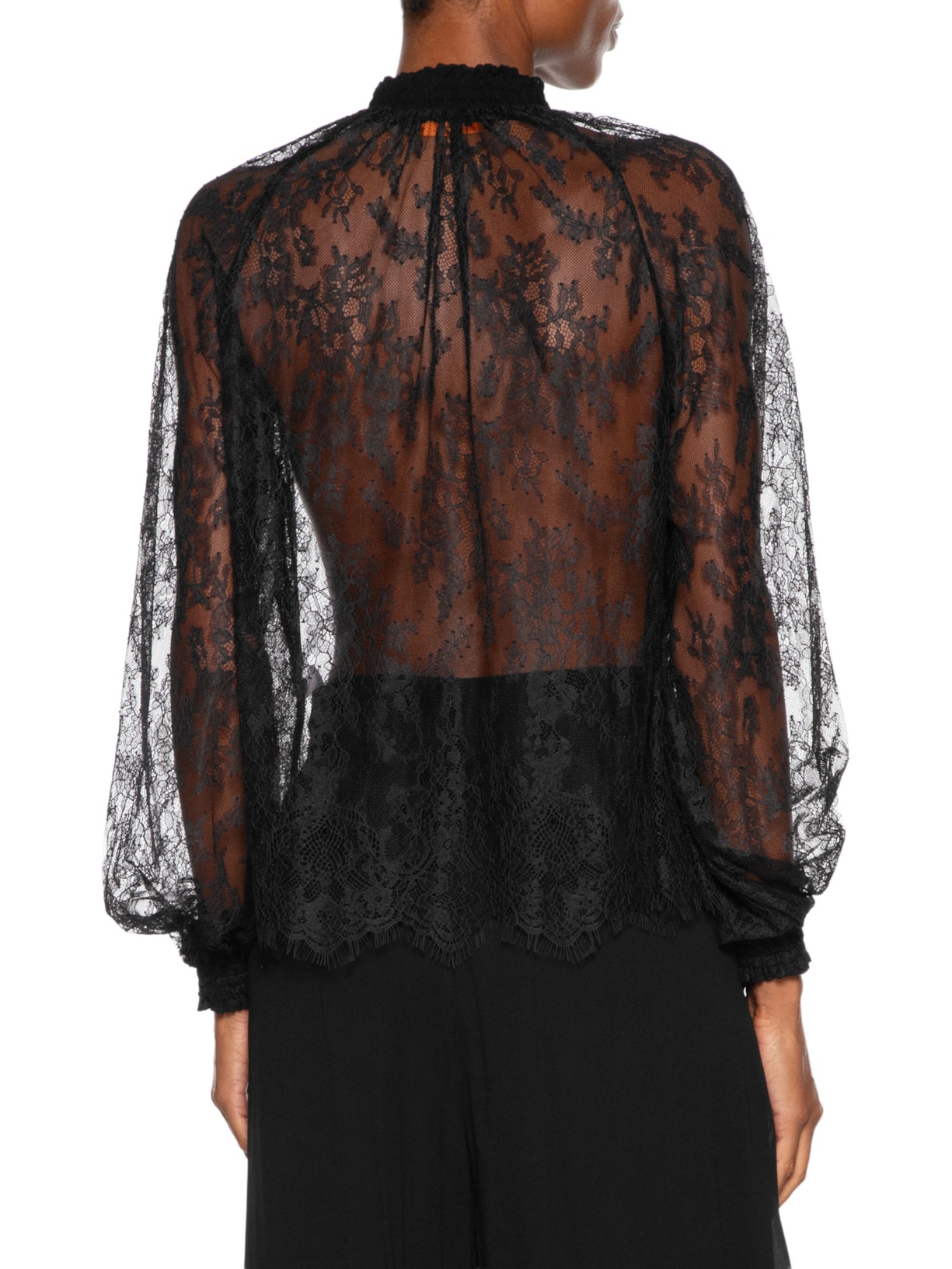 Bata Feminina Decote Renda Preto Animale