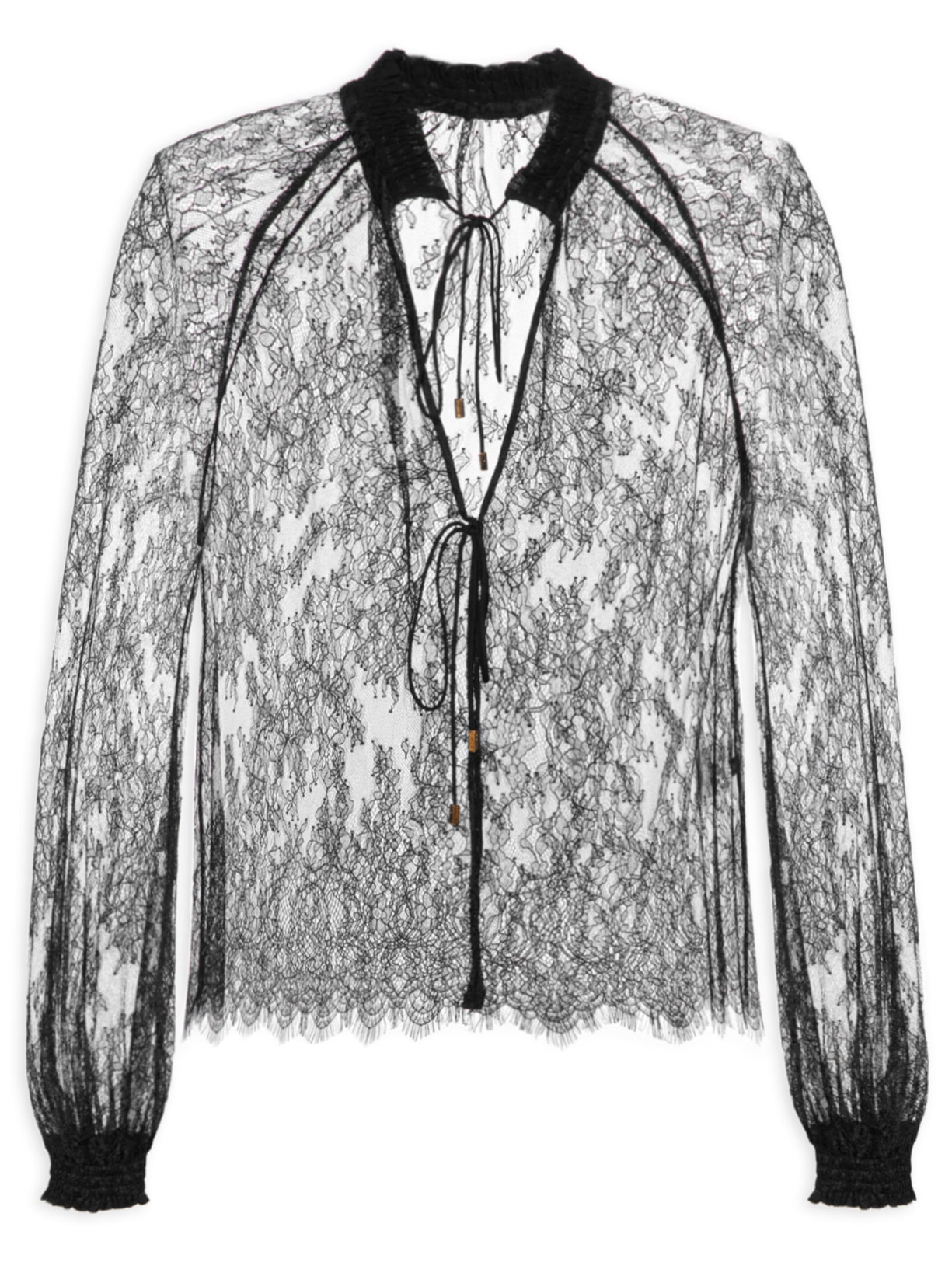 Bata Feminina Decote Renda Preto Animale