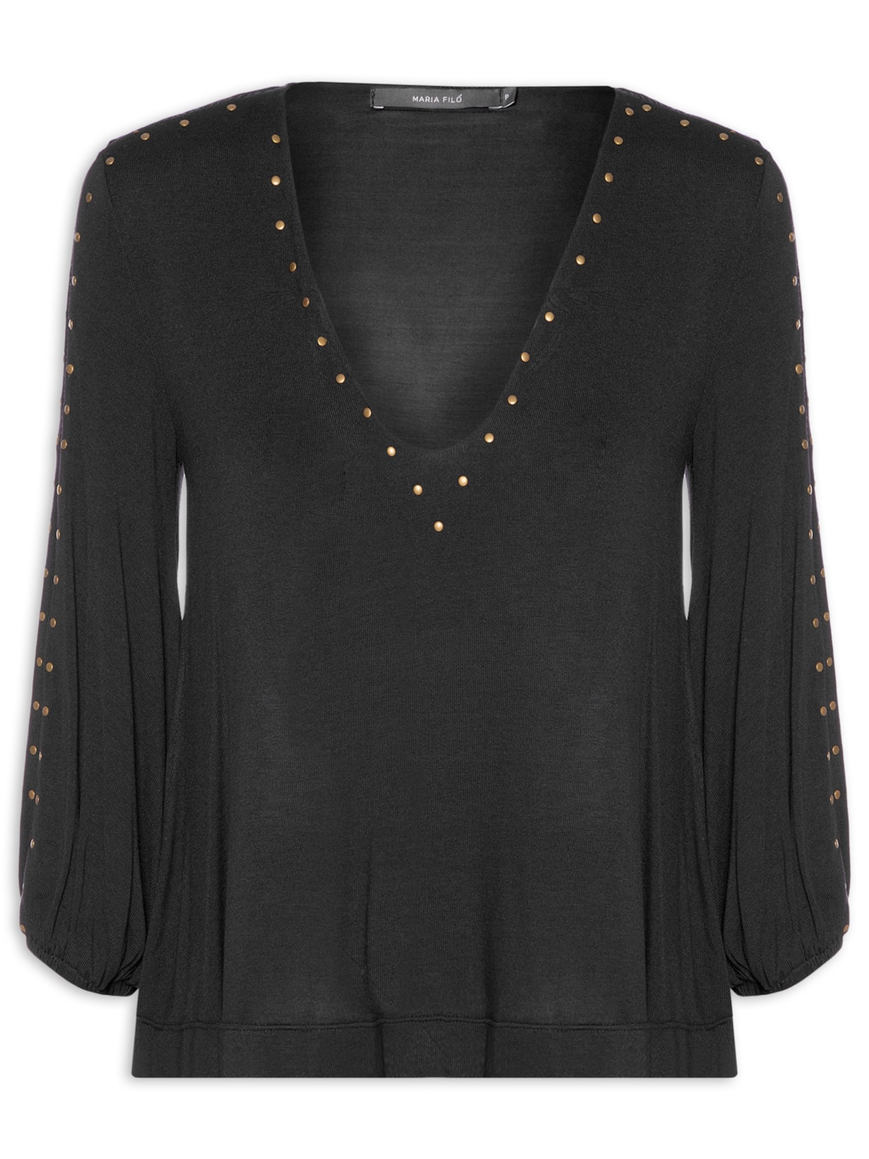 Bata Feminina Detalhe Metal - Preto