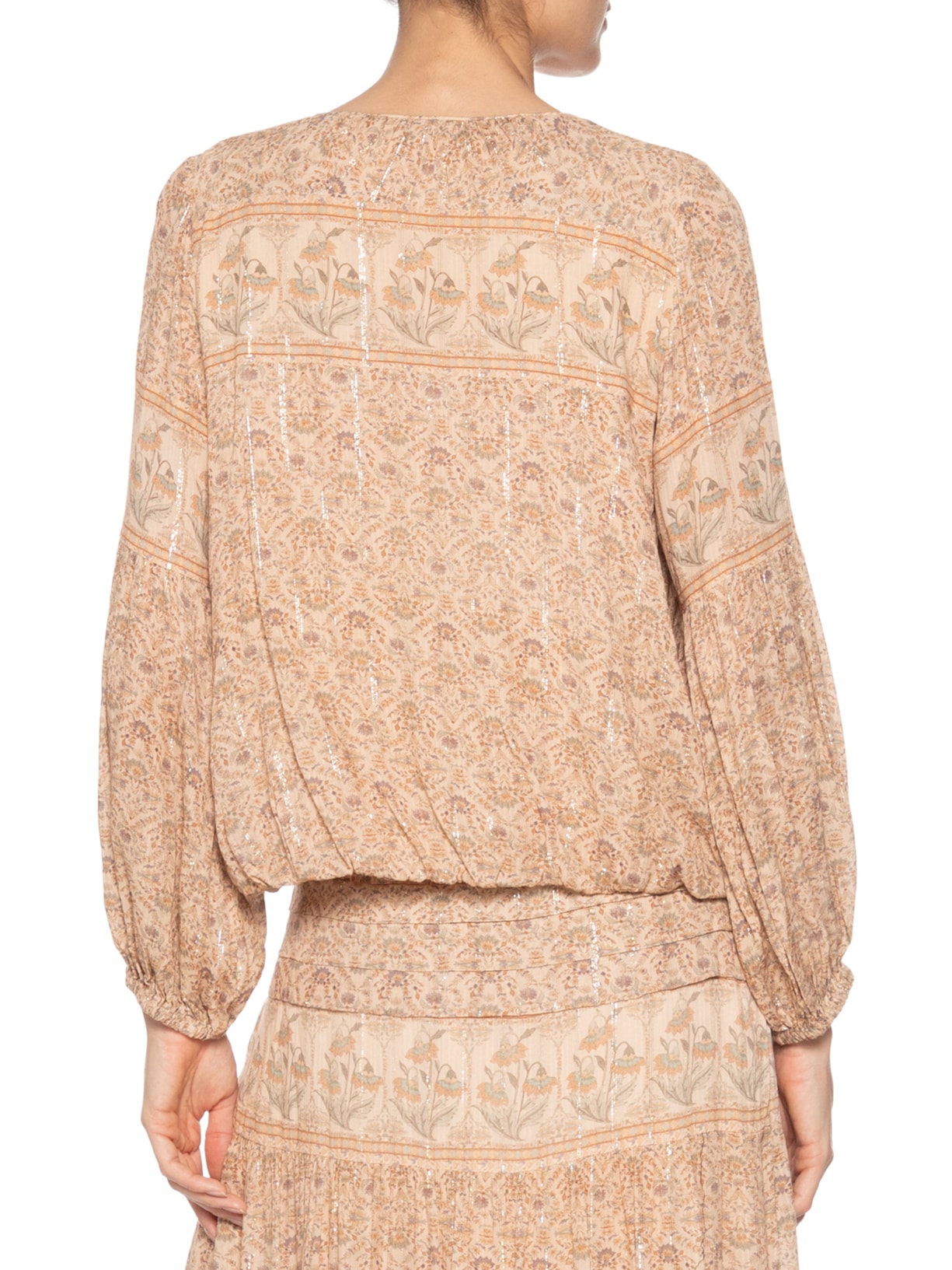 Bata Feminina Estampa Florish Bege Maria Filó