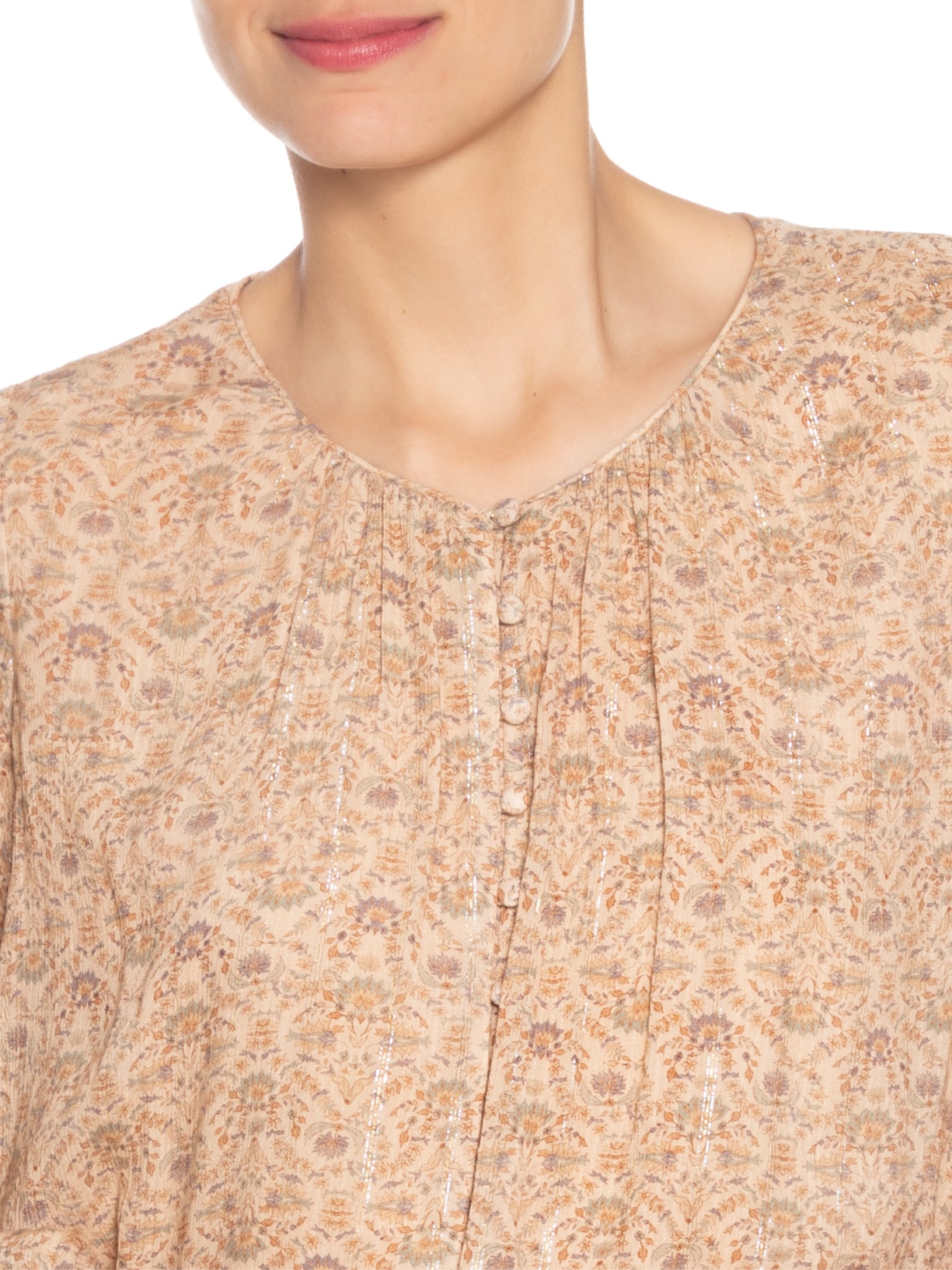 Bata Feminina Estampa Florish Bege Maria Filó