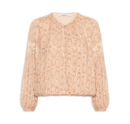 Bata Feminina Estampa Florish - Bege