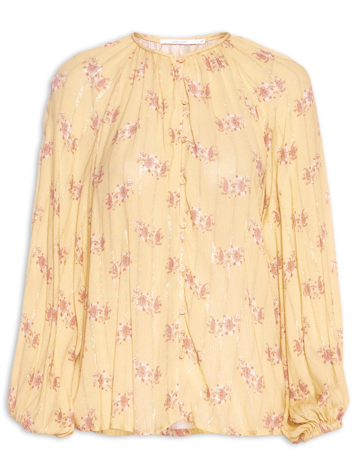 Bata Feminina Estampa Mini Fleur Amarelo Maria Filó