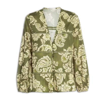 Bata Feminina Estampa Rota do Sol - Verde