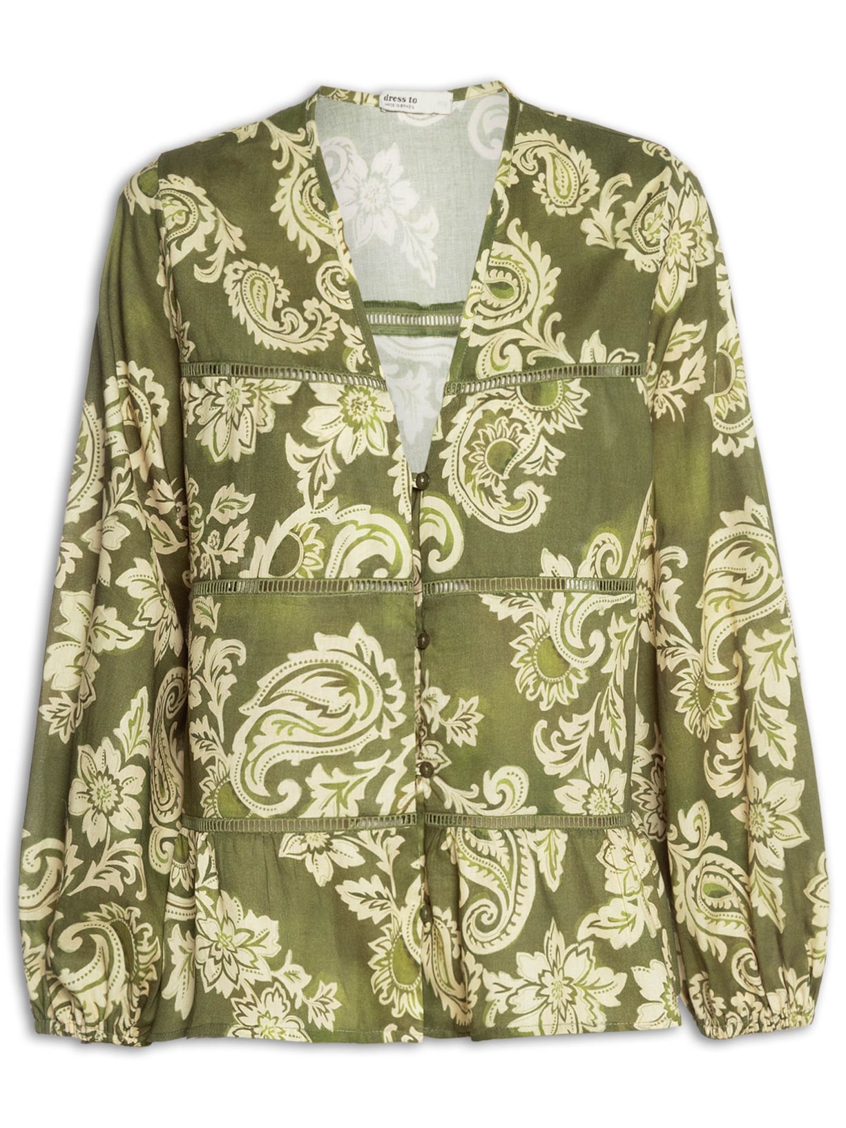 Bata Feminina Estampa Rota do Sol - Verde