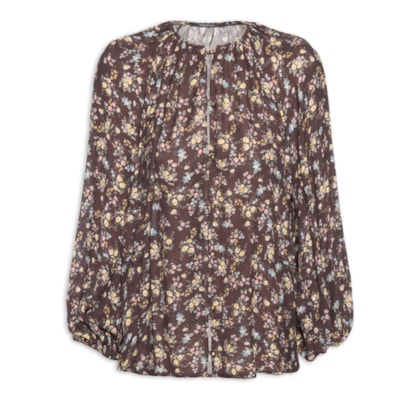 Bata Feminina Estampada Blumi - Marrom