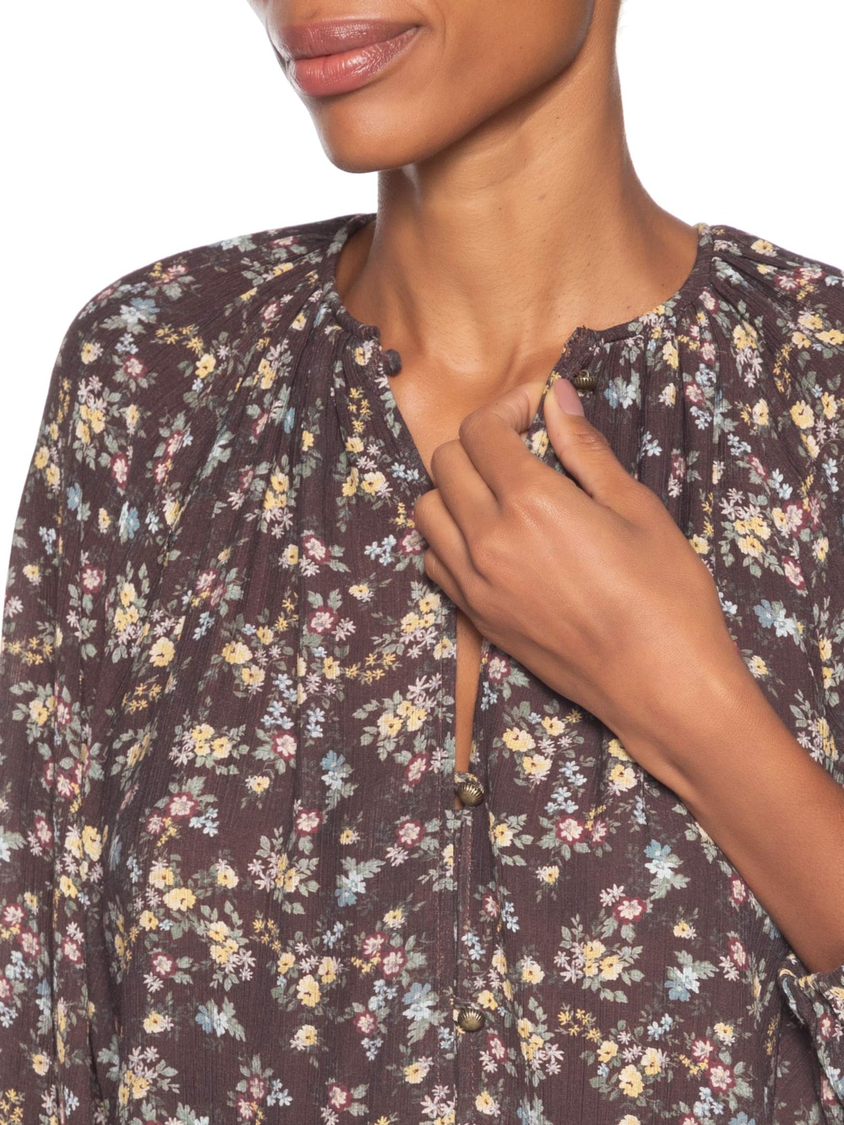 Bata Feminina Estampada Blumi Marrom Maria Filó