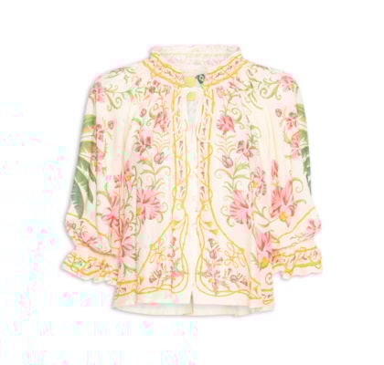 Bata Feminina Floral Nusa - Off White