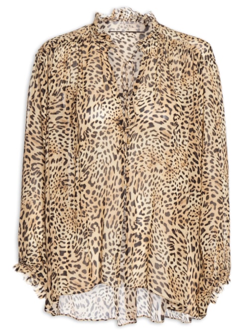 Bata Feminina Loose Onça - Marrom