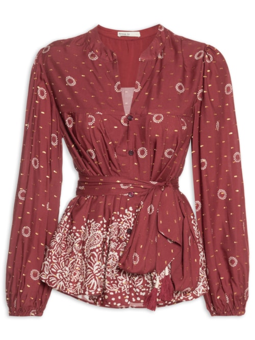 Bata Feminina Lurex Est Aurea - Vermelho