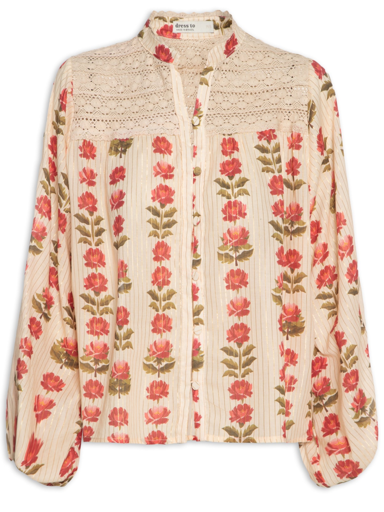 Bata Feminina Lurex Estampa Camélia - Amarelo