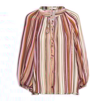 Bata Feminina Lurex Estampa Listra Aurora - Rosa